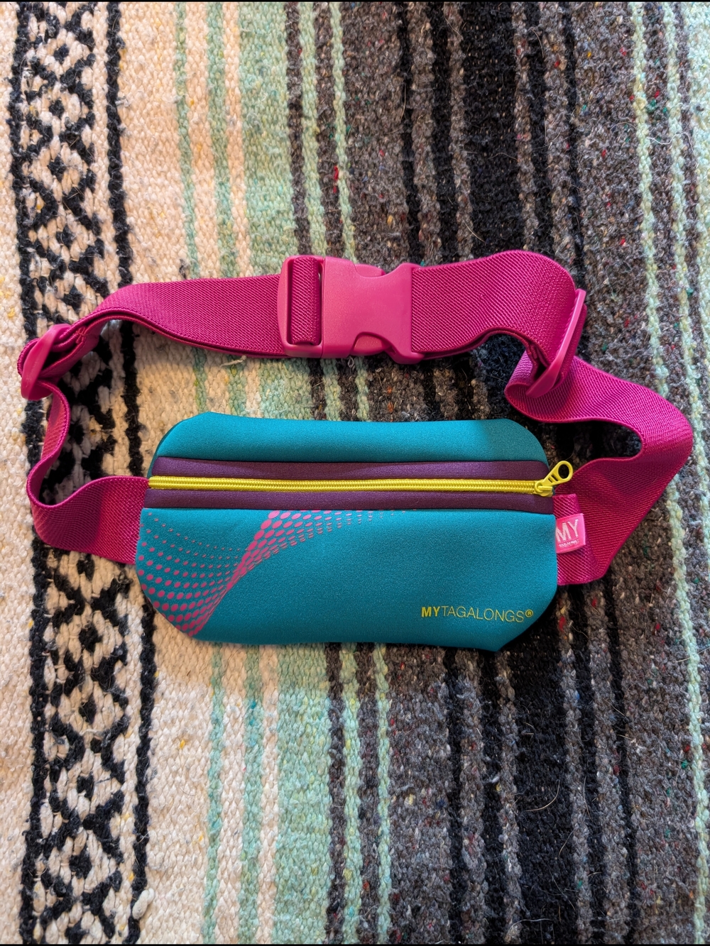 MYTAGALONGS Teal & Magenta Fanny Pack